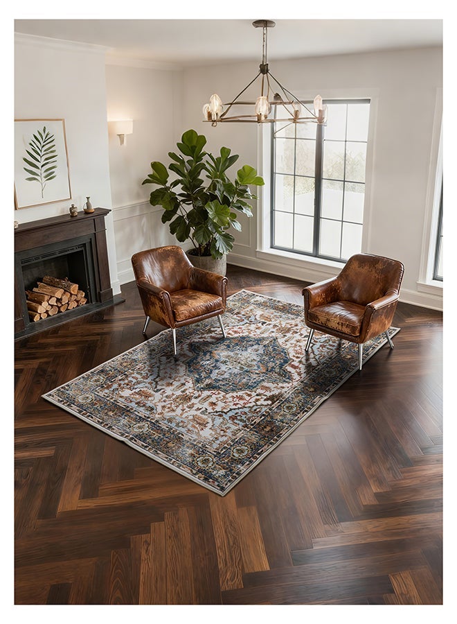 Noon East Carpet Rug Anti-Slip-  Size- 91 x 153 cm - 3x5 ft | Royal Heritage Design | Color- Olive Green| Ideal as Carpets for Living room, Bedroom, Office, Entry hallways, Foyers or balcony - Image 3